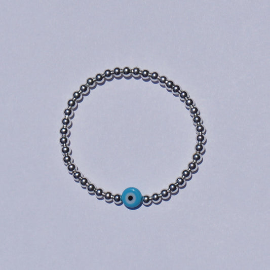 Silver Evil Eye Bracelet