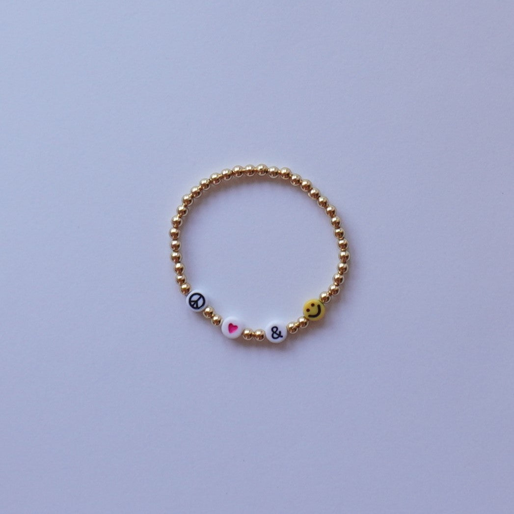 Peace Love & Happiness Bracelet