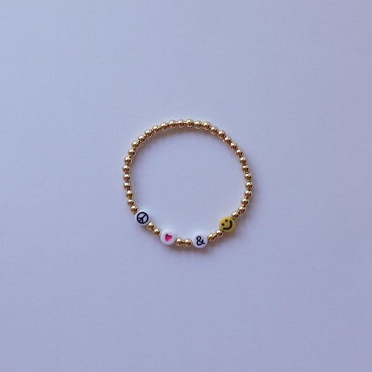 Peace Love & Happiness Bracelet
