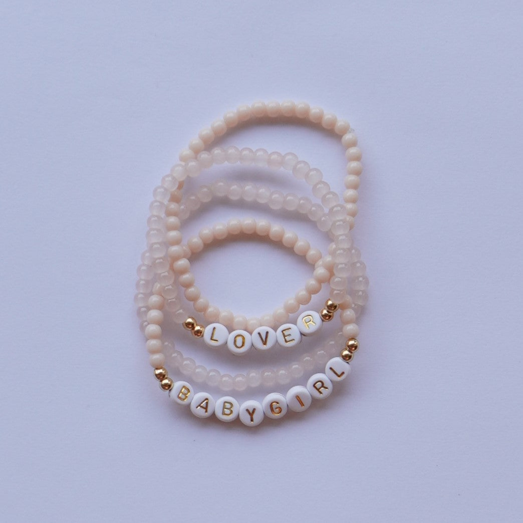 *Personalized* Glass Beaded Bracelet